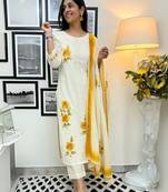 Premium quality beautiful cotton with lining kurta crafted pink floral with amazing embroidery work.