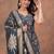 Women   s vatican muslin kurti pant dupatta set with handwork & chanderi dupatta