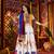 WHITE DIGITAL PRINT THREAD MIRROR EMBROIDERED  NAVRATRI SPECIAL STITCHED lehenga choli