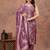 Women   s vatican muslin kurti pant dupatta set with handwork & chanderi dupatta