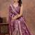 Women   s vatican muslin kurti pant dupatta set with handwork & chanderi dupatta