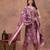Women   s vatican muslin kurti pant dupatta set with handwork & chanderi dupatta