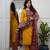Women floral printed cotton kurta with trouser & dupatta