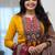 Women floral printed cotton kurta with trouser & dupatta