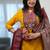 Women floral printed cotton kurta with trouser & dupatta