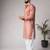 Light brown color blended linen weaved kurta for festive
