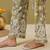 Hand embroidered floral printed green cotton lucknowi chikankari co-ord set