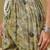 Hand embroidered floral printed green cotton lucknowi chikankari co-ord set