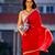 Red fendy satin saree