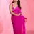 Pink partywear chiffon saree