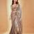 Mauve Gold Crush Tissue Fabric Prewrapped Saree