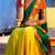 Yellow Khadi Georgette silk blend Saree