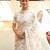 White Floral Print Muga Cotton Saree