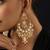 Gold plated kundan dangler earrings