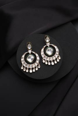 Gold plated silver kundan chandbali 2