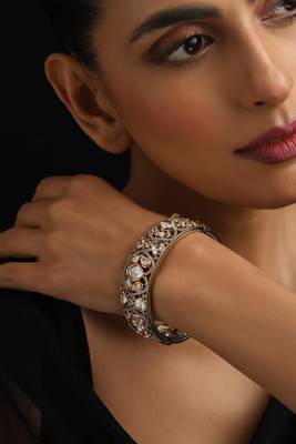 Gold plated kundan bangle 1