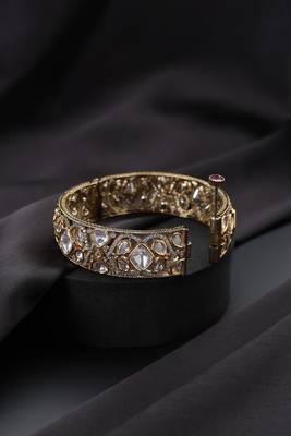 Gold plated kundan bangle 3
