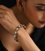 Gold plated kundan bangle