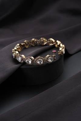 Gold plated kundan bangle 3