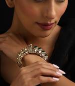 Gold plated kundan bangle