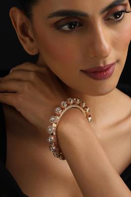 Gold plated kundan bangle 1