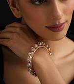 Gold plated kundan bangle