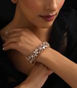 Gold plated kundan bangle