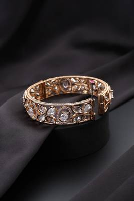 Gold plated kundan bangle 3