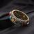 Gold plated multicolour polki bangle