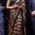 Black Georgette Sequin Work Saree with Unstitched Blouse