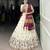 Off White Khadi Cotton Sequins Thread Embroidered Lehenga Choli with maroon Contrast Dupatta