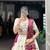 Off White Khadi Cotton Sequins Thread Embroidered Lehenga Choli with maroon Contrast Dupatta