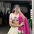 Off White Khadi Cotton Floral Sequins Embroidered Lehenga Choli with Pink Contrast Dupatta