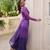 Purple georgette bandhani print kutchi gamthi work kurta with trouser