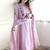 Baby pink chanderi silk heavy thread embroidery work kurta pant set