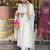 Off white chanderi silk heavy thread embroidery work kurta pant set