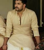 Tissue line gold kurta