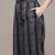 Black woven polyester kurta set