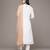 Off white woven cotton kurta set