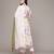 Off white woven cotton kurta set