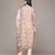 Beige woven polyester kurta set