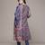 Blue woven polyester kurta set