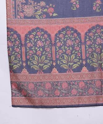 Blue woven polyester kurta set 4