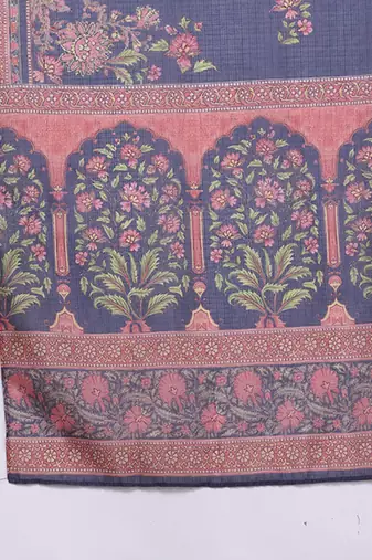 Blue woven polyester kurta set