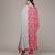 Red woven viscose kurta set