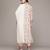 Off white woven viscose kurta set