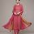 Pink woven cotton kurta set