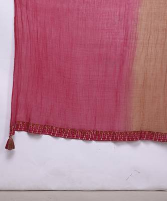 Pink woven cotton kurta set 3