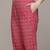 Pink woven cotton kurta set
