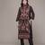 Black woven viscose kurta set